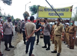 Tim Pamatwil Polda Jabar Pantau Pos Penyekatan Jalur Selatan Majalengka Perbatasan Malausma – Ciamis