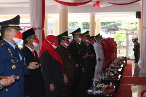 Kapolres Majalengka Bersama Forkopimda Hadiri Upacara HUT RI Ke-76 Secara Virtual
