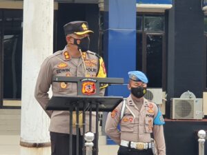 Pasca Pelonggaran Aktifitas Masyarakat, Kapolres Majalengka Ajak Masyarakat Jaga Kamtibmas Disaat Pimpin Apel Pagi