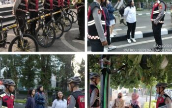 Polrestabes Bandung Melaksanakan Patroli Bersepeda Perintis Presisi