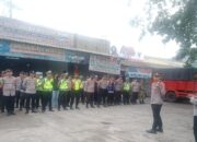 Jaga Kondusifitas, Polsek Regol melaksanakan kegiatan Pengamanan Jalur di Pintu Gate Tol Mochamad Toha