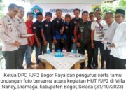 HUT Ke-12 FJP2, dan Berdirinya DPC FJP2 Bogor Raya Tebar 100 Paket Sembako