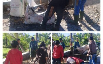 Sektor 2 Citarum Harum Melaksanakan Pengangkatan Sampah Bersama Masyarakat Desa Pangauban Kecamatan Pacet
