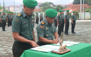 Kodim 0624/Kab Bandung Gelar Korp Raport Sertijab dan Penerimaan Perwira Jajaran Kodim 0624/Kab Bandung
