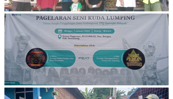 Warga Dusun Pagersari, Adakan Pagelaran Seni Kuda Lumping, Guna Penggalangan Dana Pembangunan TPQ Syarrofal Hidayah