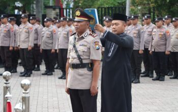 Kapolres Nganjuk Pimpin Upacara Serah Terima Jabatan Kapolsek Loceret
