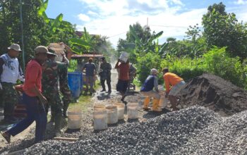 Tumbuhkan Semangat Gotong Royong, Kodim Grobogan Gelar Karya Bhakti Mandiri di Desa Kuwu