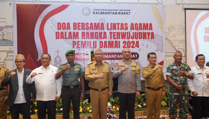 Untuk Pemilu Damai 2024, Kapolda Kalbar Hadiri Doa Bersama Lintas Agama