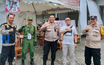 Kapolsek Bandung Kulon Giat Patroli serta Peninjauan Lokasi TPS Pencoblosan Pemilu 2024, Dipastikan  Kondusif 
