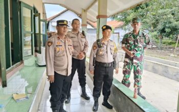 Pamatwil Polres Majalengka Cek Kesiapan Pengamanan Pelaksanaan Rekapitulasi Suara Pemilu 2024 Wilkum Sukahaji
