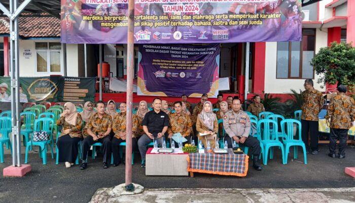 Mewakili Kapolsek Sukahaji, Kanit Samapta Hadiri Upacara Pembukaan PMBK Tingkat SD