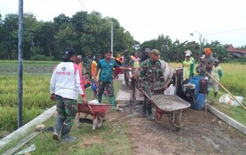 Semangat Gotong Royong TNI-Warga Kunci Keberhasilan TMMD di Desa Katong
