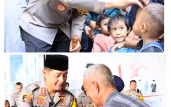 Polres Cimahi Gelar Jumat Curhat dan Salurkan Ratusan Paket Bantuan Bagi Anak Stunting
