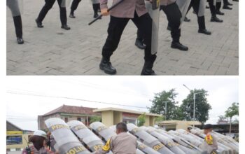 Siap Hadapi Situasi Kamtibmas, Polwan Polres Sukoharjo Gelar Latihan Dalmas