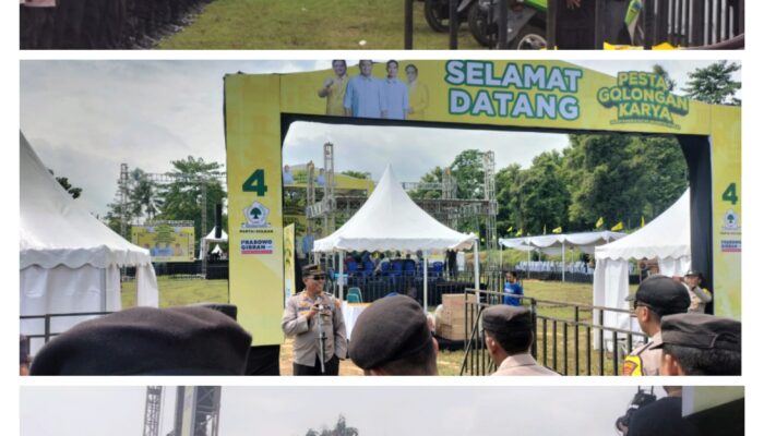 Polres Semarang Sinergi Bersama TNI dan Forcompincam Turunkan kekuatan Personel PAM Giat Pesta Rakyat Kampanye Partai Golkar Pendukung Prabowo – Gibran