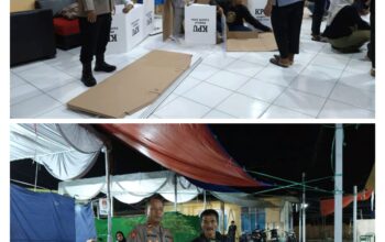 Pastikan Surat Aman, Kanit Samapta Polsek Sukahaji Giat Pengecekan TPS yang Dinilai Rawan