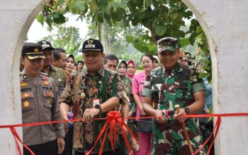 Wakil Bupati Grobogan Resmikan Jalan Hasil KBM TNI Di Desa Plosorejo