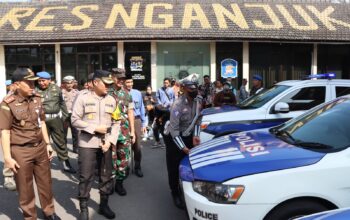 Apel Gelar Pasukan Operasi Ketupat Semeru 2024, Polres Nganjuk Siap Amankan Arus Mudik dan Balik