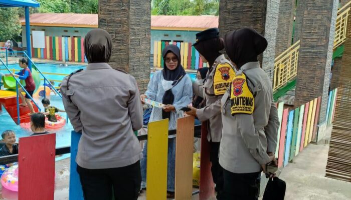 Libur Lebaran, Polwan Polres Wonogiri Giatkan Patroli Objek Wisata
