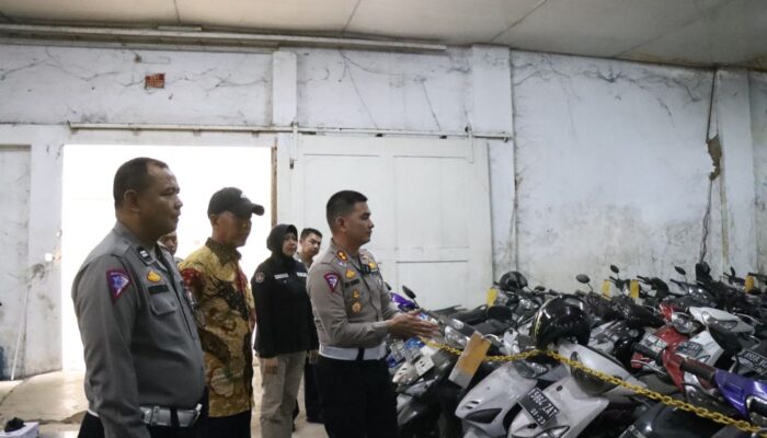 Ratusan Motor Penindakan Tilang Masih Disimpan Satlantas Polrestabes Bandung