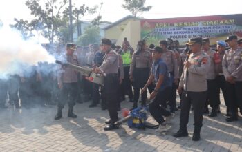 Polres Sukoharjo Gelar Apel Kesiapsiagaan Pencegahan Penyebaran Penyakit Demam Berdarah Dengue (DBD)