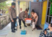 Wujud Kepedulian, Kapolsek Cantigi Berikan Bantuan Nutrisi Tambahan Kepada Balita Stunting