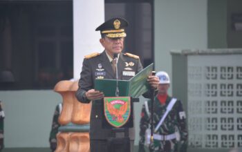 Danrem 043/Gatam Pimpin Upacara Hari Lahir Pancasila