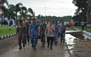Danrem 043/Gatam Sambut Kedatangan KASAU Marsekal TNI M. Tonny Harjono, S.E., M.M., Di Lanud Pangeran M. Bun Yamin