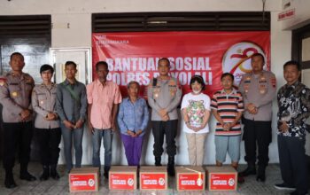 Polres Boyolali Salurkan 250 Bansos Paket Sembako Dalam Rangkaian HUT Bhayangkara ke-78