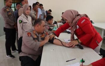 Menyabut Hari Bhayangkara ke 78 Polres Kudus Mengadakan Bakti Kesehatan Donor Darah