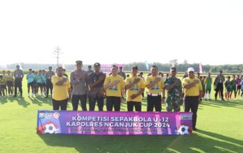 Polres Nganjuk Gelar Open Turnamen Sepak Bola U-12 Kapolres Nganjuk Cup 2024 Dalam Rangka HUT Bhayangkara ke-78