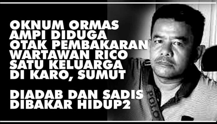 Oknum Ormas AMPI Berinisial BG Terlibat Pembunuhan Wartawan Rico Pasaribu