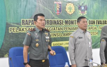 Rapat Koordinasi, Monitoring Dan Evaluasi Pelaksanaan Kegiatan PAT, Danrem 043/Gatam Siap Dukung Dan Sukseskan Program PAT Provinsi Lampung