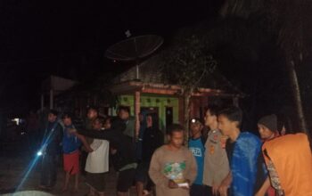 Polsek Bungbulang Cek TKP Kebakaran Rumah Panggung