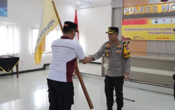 Pengukuhan Struktur Organisasi dan Susunan Pengurus Komite Olahraga Polri di Lingkungan Polres Nganjuk