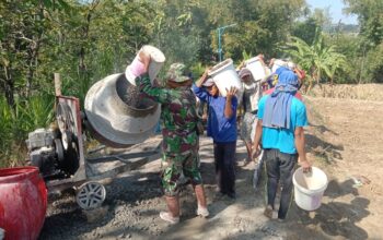 Kerja Bersama Masyarakat Dalam TMMD Sengkuyung III Kodim Grobogan