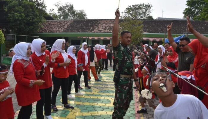 Dalam Rangka HUT Ke-79 RI, Kodim Grobogan Adakan Senam dan Lomba