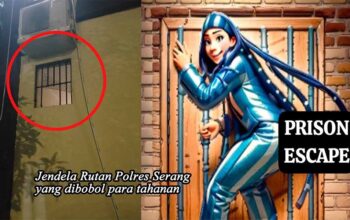 Waduh! Belasan Tahanan Rutan Polres Serang Kabur Lewat Jendela