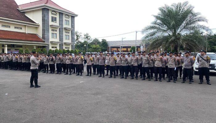 Kapolres Majalengka Diwakili Wakapolres Pimpin Apel Konsulidasi Usai Pleno Rekapitulasi Terbuka Berjalan Kondusif