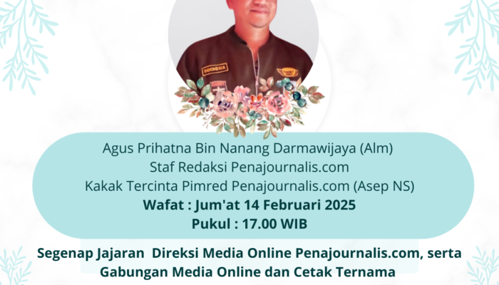 Innalillahi wa inna ilaihi raji’un: Penajournalis.com Berduka Cita atas Meninggalnya Agus Prihatna