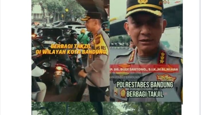 Kapolrestabes Bandung Bagi-bagi Takjil, Jalin Silaturahmi dan Tunjukkan Kepedulian di Bulan Ramadan