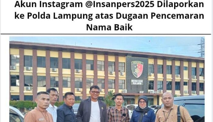 Akun Instagram @Insanpers2025 Dilaporkan ke Polda Lampung atas Dugaan Pencemaran Nama Baik
