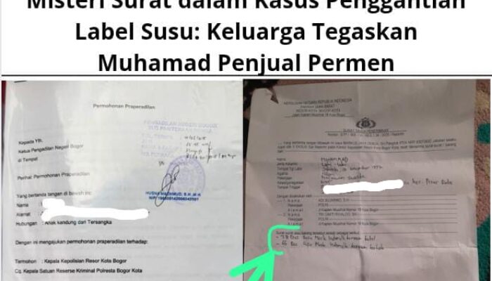 Misteri Surat dalam Kasus Penggantian Label Susu: Keluarga Tegaskan Muhamad Penjual Permen
