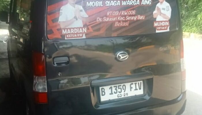 Ketua RT dan RW Desa Sukasari Hibahkan Mobil Siaga untuk Warga