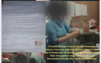 Surat Pernyataan Permohonan Maaf Muncul Setelah Pemilik Warung Grosir Sembako Diduga Rugikan Pelanggan, Oknum PM Disinyalir Deking D Blok Nomor Awak Media