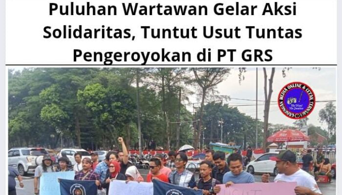 Puluhan Wartawan Gelar Aksi Solidaritas, Tuntut Usut Tuntas Pengeroyokan di PT GRS