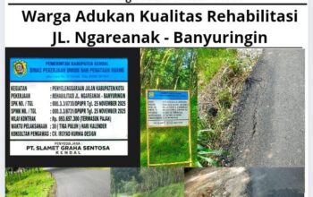 Warga Adukan Kualitas Rehabilitasi JL. Ngareanak – Banyuringin