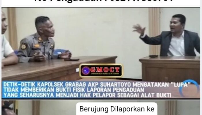 Detik-detik Kapolsek Grabag Mengaku Lupa Serahkan Bukti Laporan, Bungkam Saat Ditanya Hak Pelapor Secara Presisi