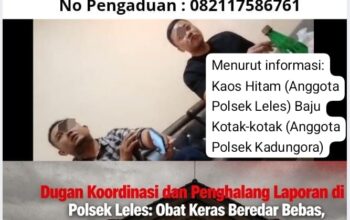 Dugaan Koordinasi dan Penghalang Laporan di Polsek Leles: Obat Keras Beredar Bebas, Kanit Reskrim Justru Menghindar