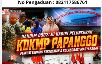 Dandim 0502/JU Hadiri Peluncuran KDKMP Papanggo, Perkuat Ekonomi Kerakyatan dan Kolaborasi Masyarakat
